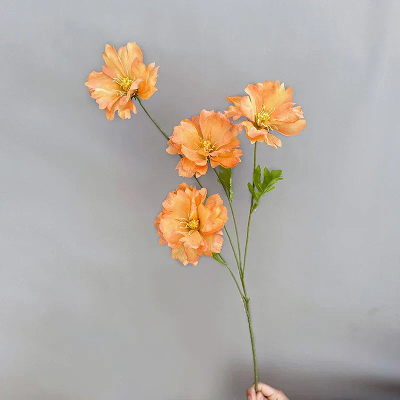 4-Head Silk Flower Bouquet Decoration