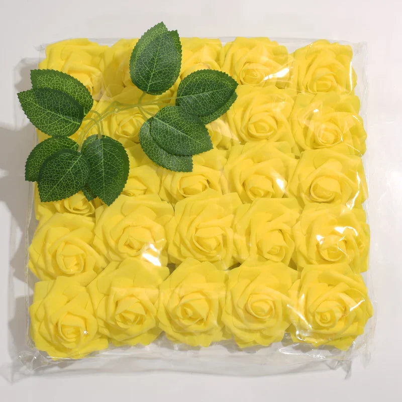 High-Grade White PE Rose Heads