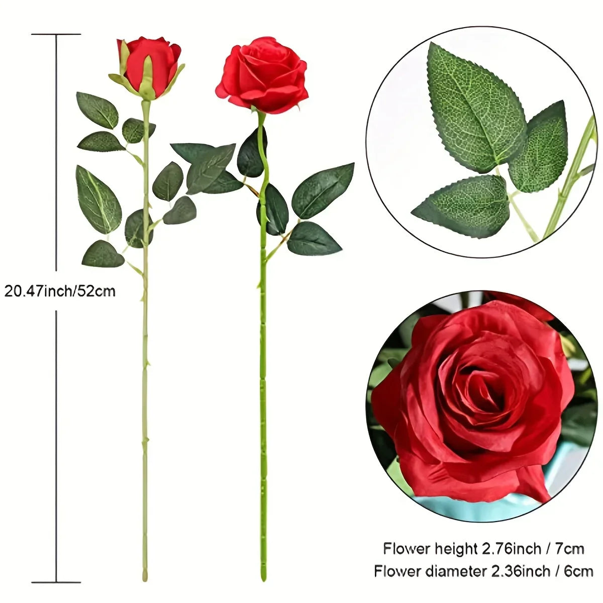 12pcs Artificial Rose Bouquet Décor