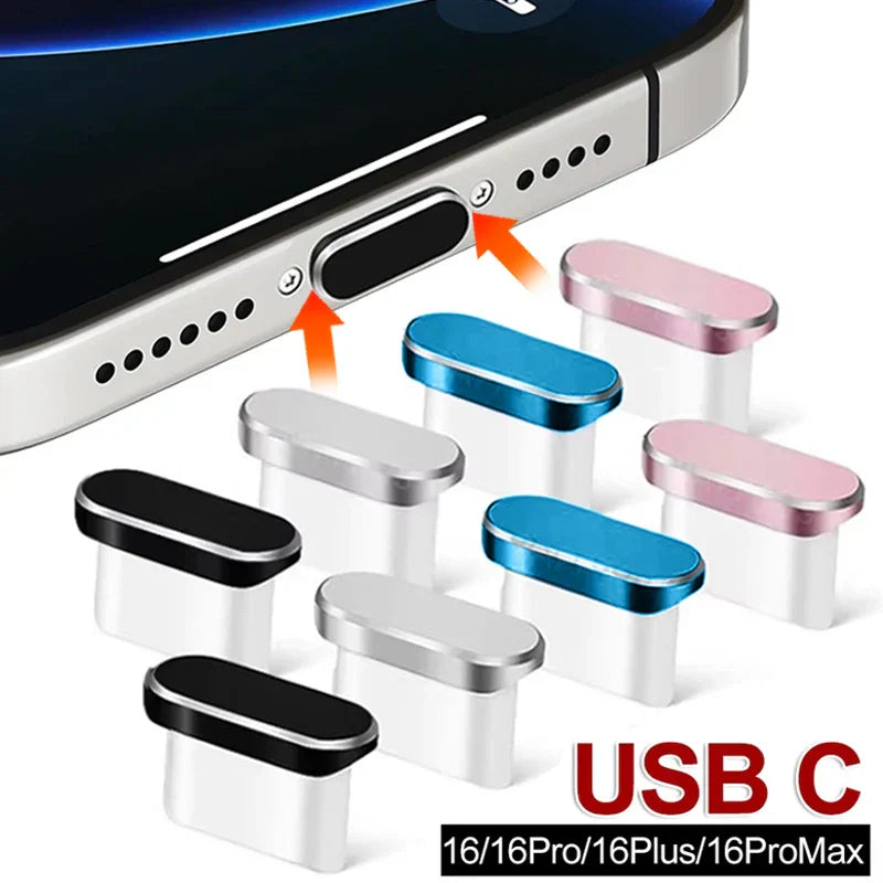 2PCS Type-C Metal Dust Plugs