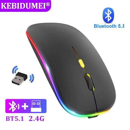 Bluetooth Wireless Rechargeable Silent Gaming Mouse