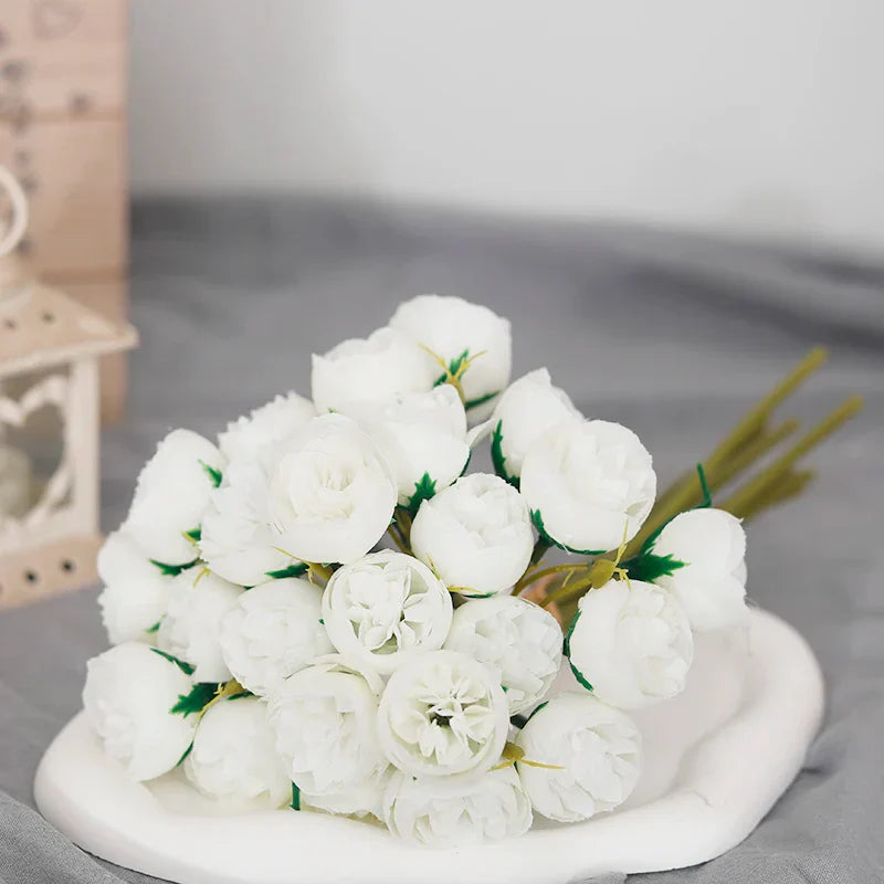 27 Heads Pink Roses Peony Bouquet