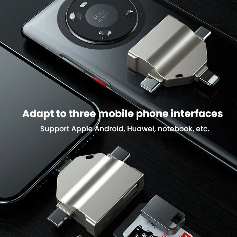 3-in-1 OTG Adapter for iPhone/Type-C/Micro USB