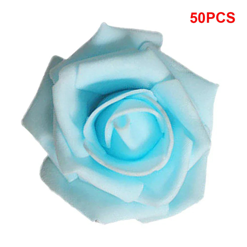 50PCS PE Foam Artificial Rose Flowers