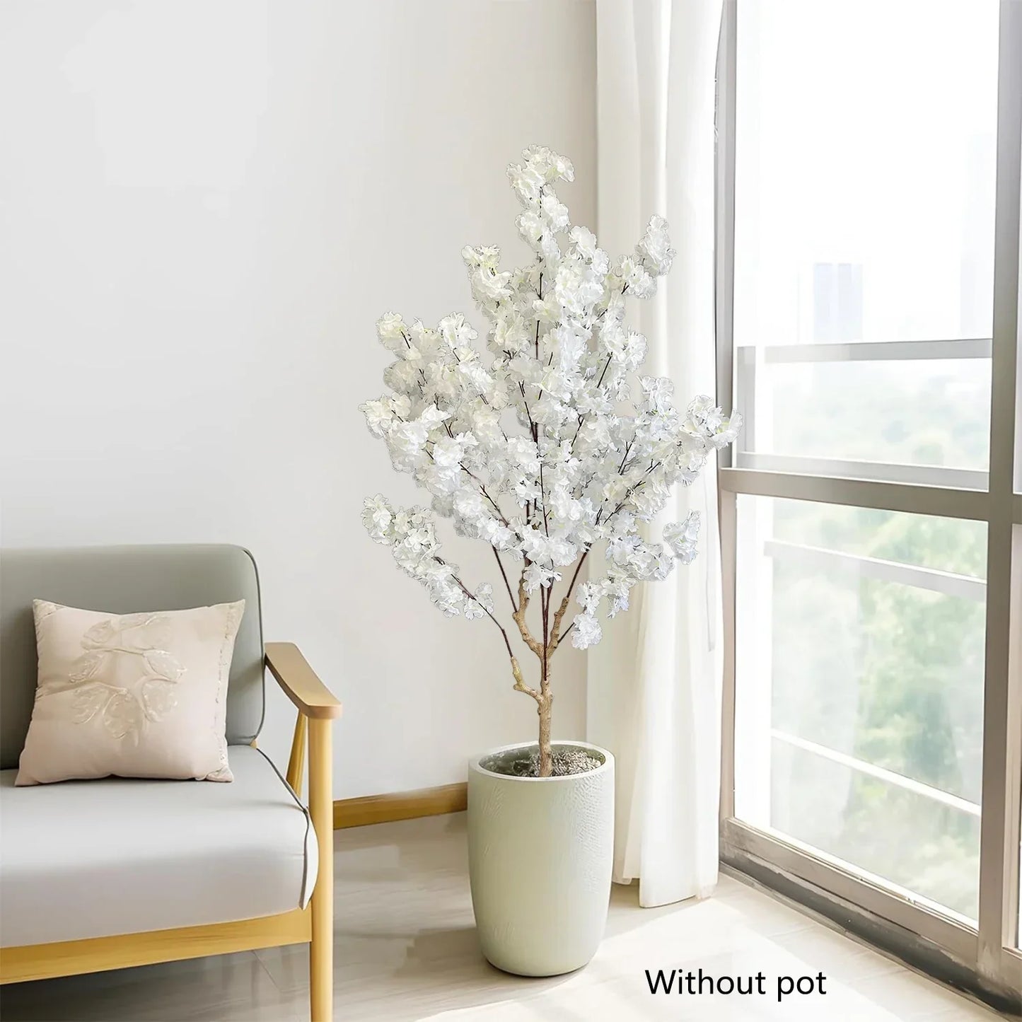 100-220cm Artificial White Cherry Tree