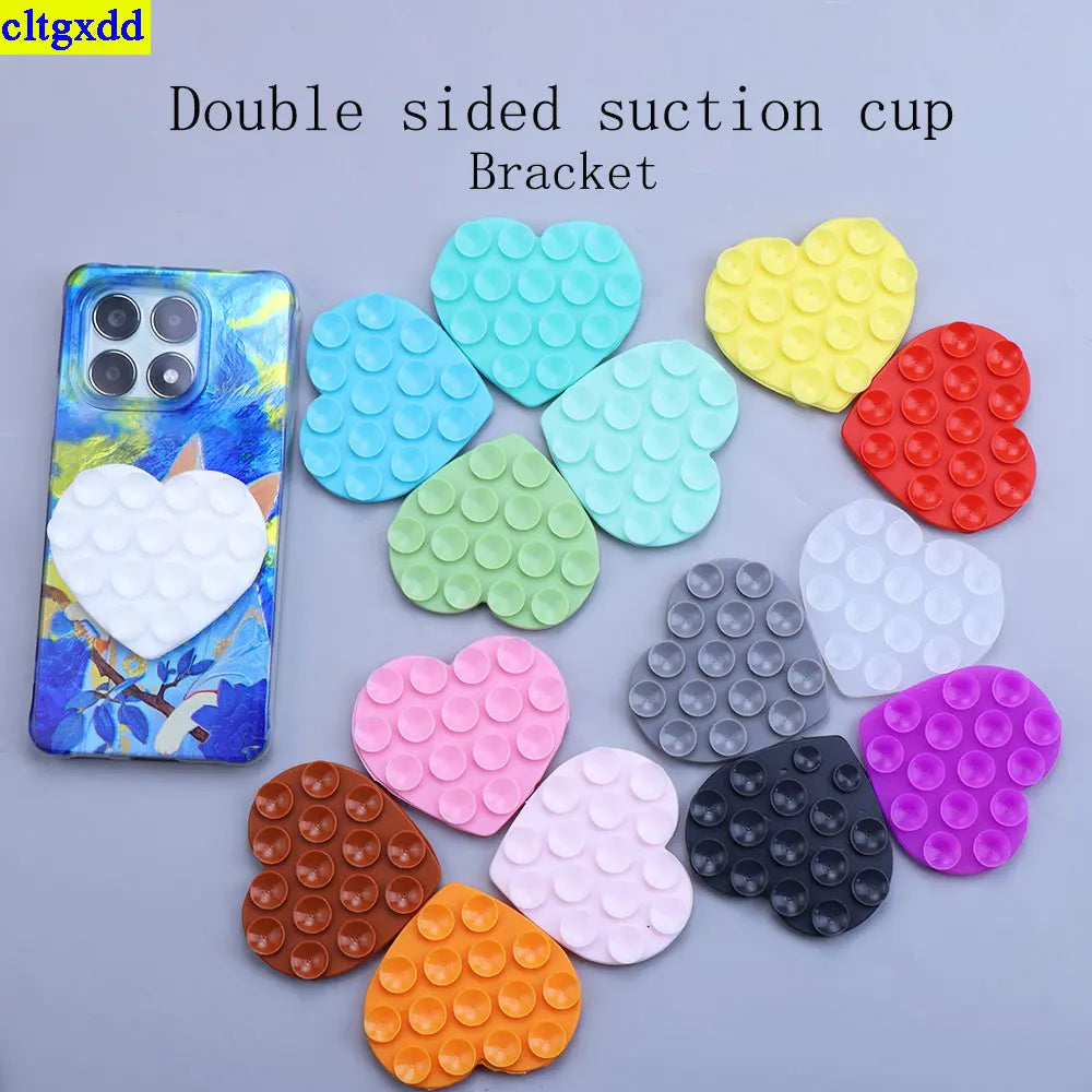 2PCS Heart-Shaped Suction Phone Pads
