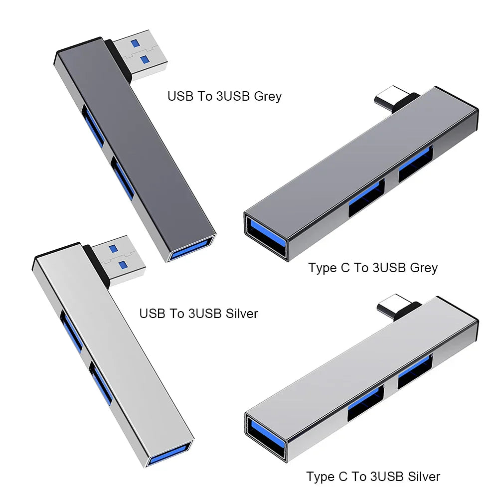 3-in-1 USB Type-C Splitter Hub