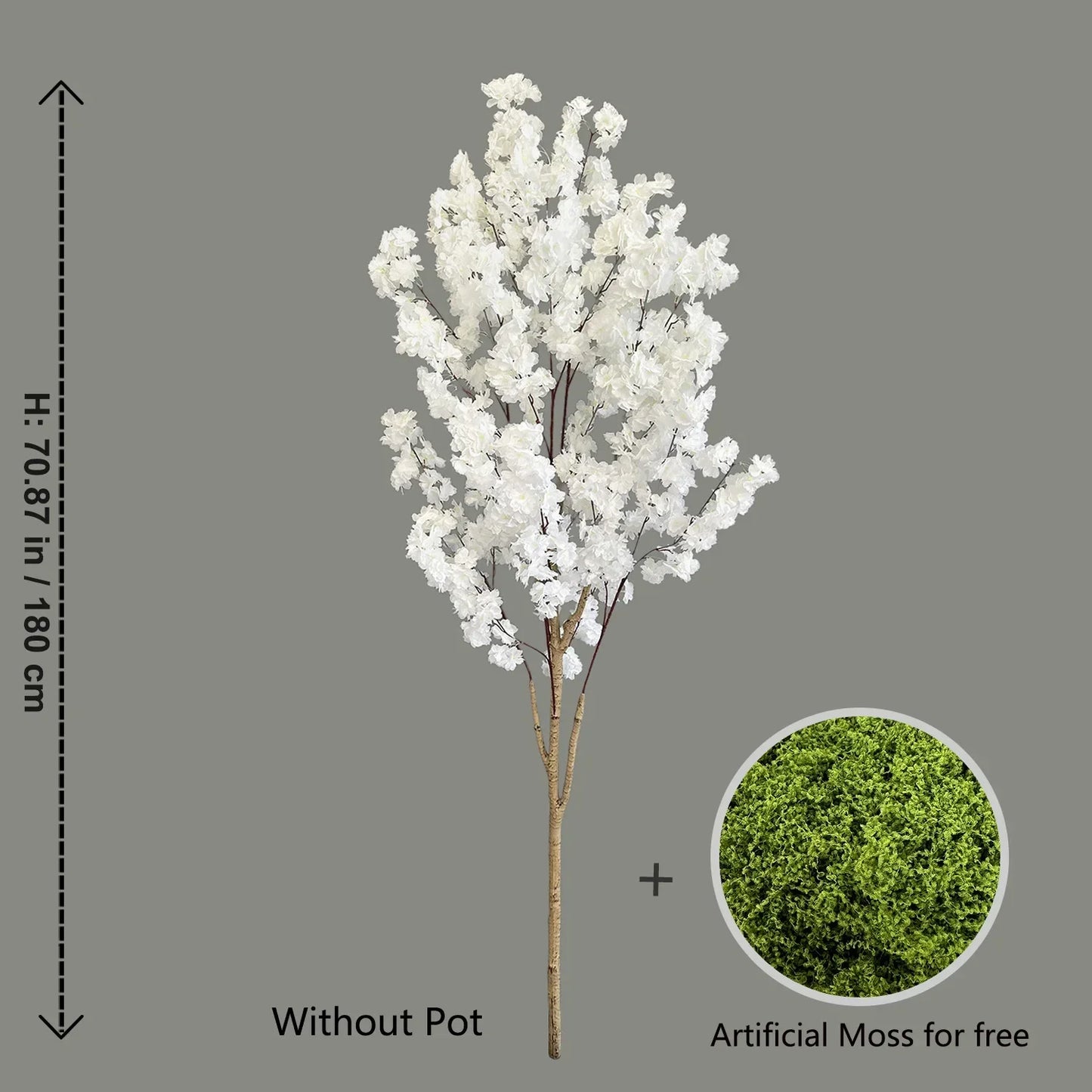 100-220cm Artificial White Cherry Tree