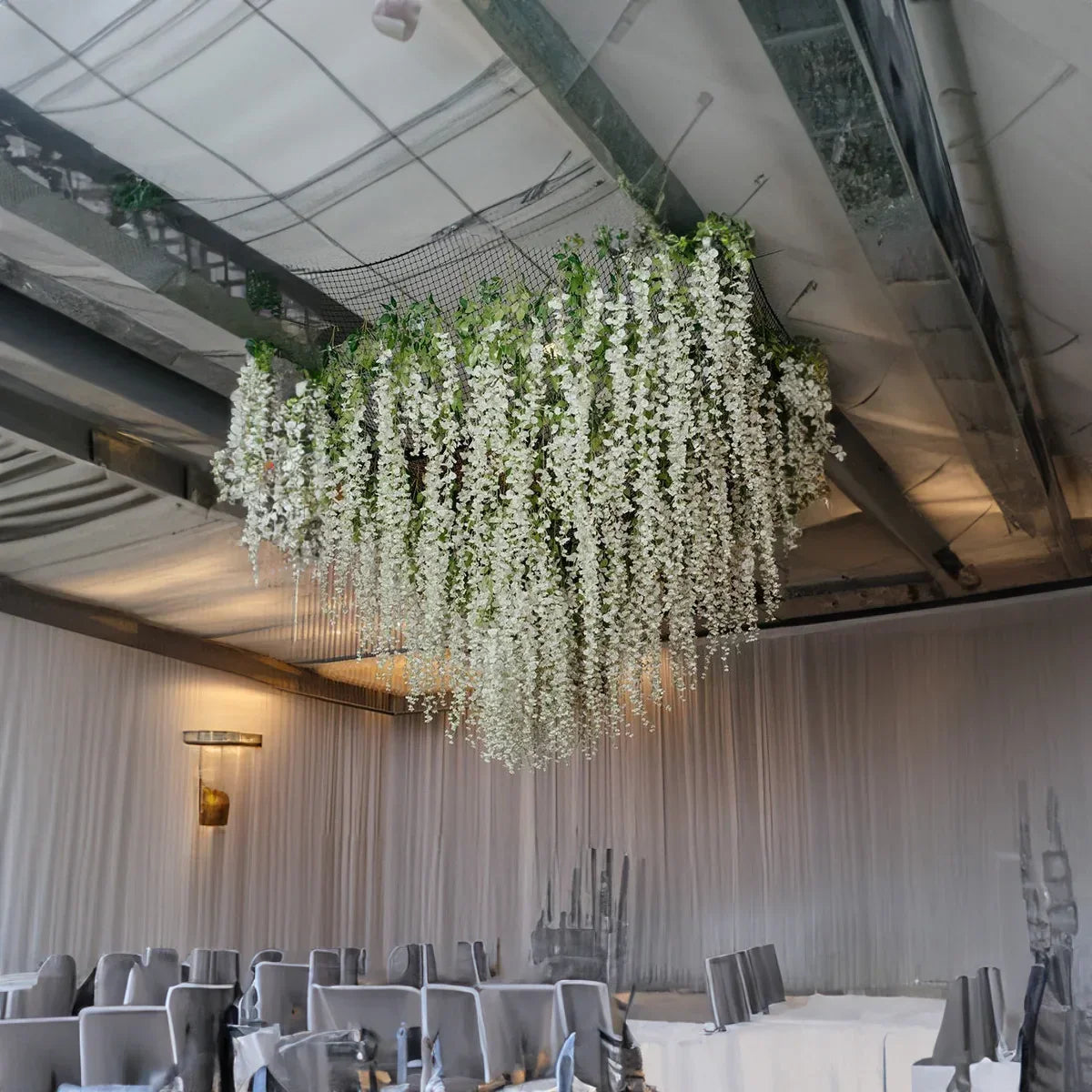 12PCS Silk Wisteria Vine Hanging Flowers