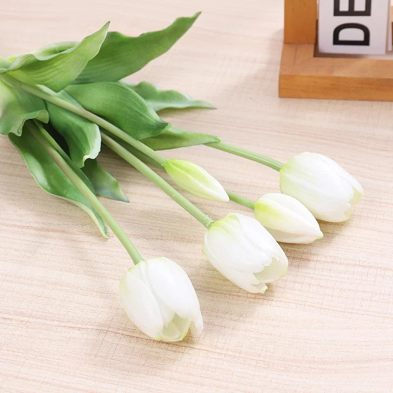 5PCS Real Touch Artificial Tulip Flowers