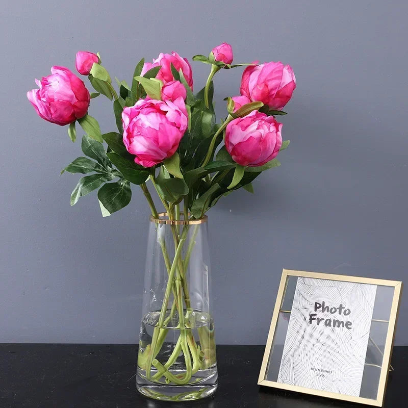 1PC Silk Peony Artificial Flower Bouquet