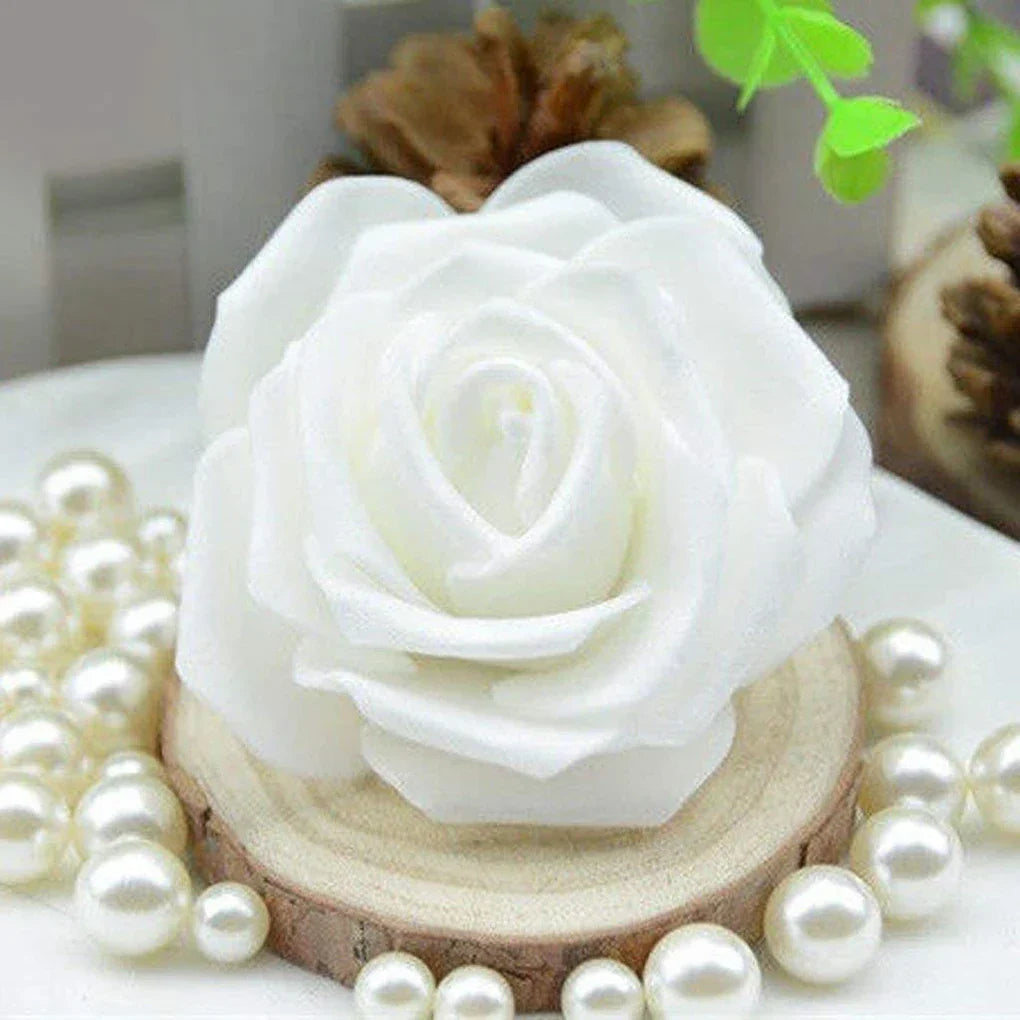 50PCS PE Foam Artificial Rose Flowers