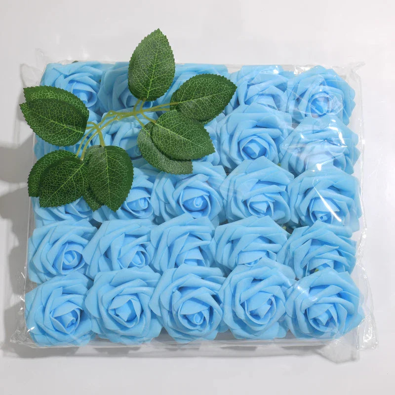 High-Grade White PE Rose Heads