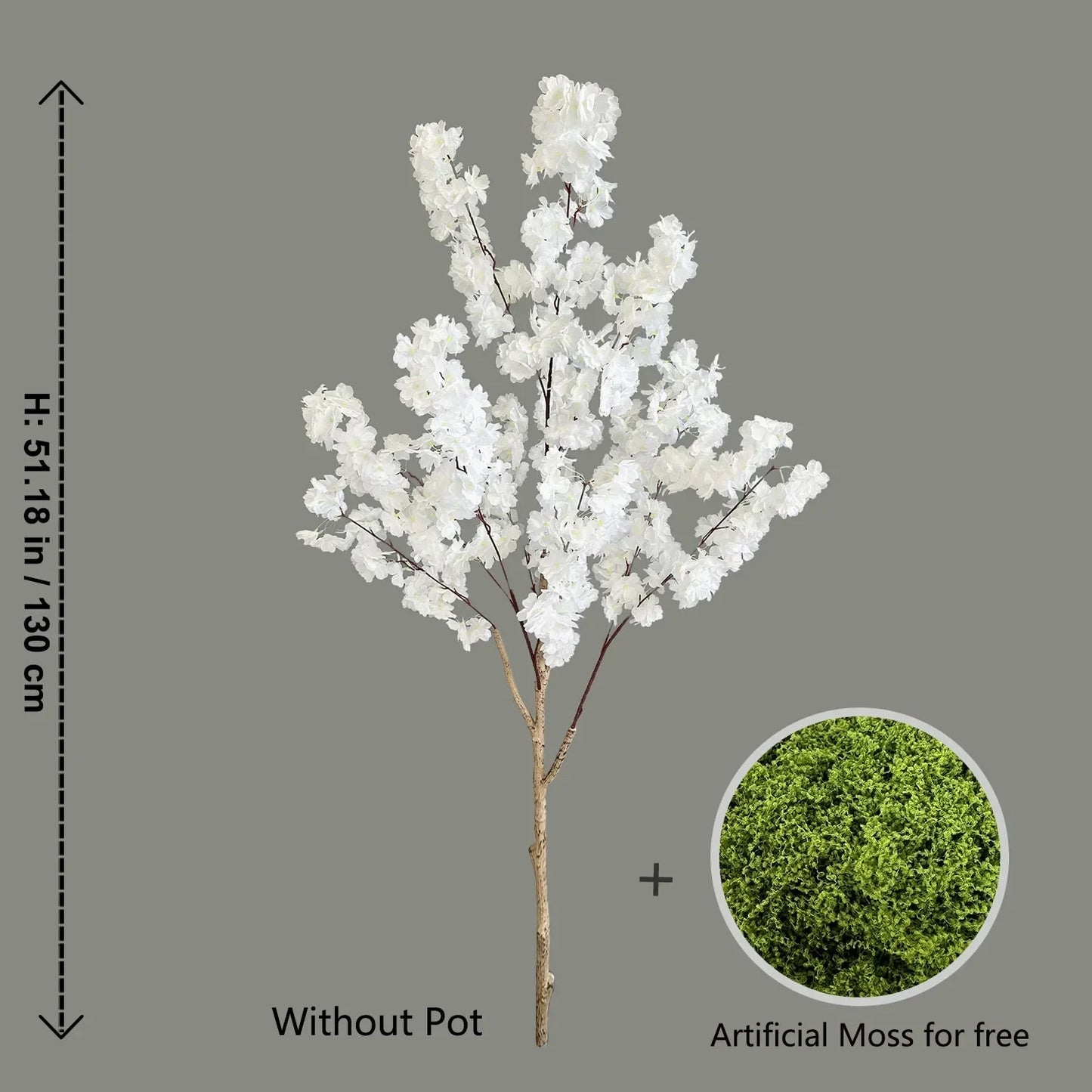 100-220cm Artificial White Cherry Tree