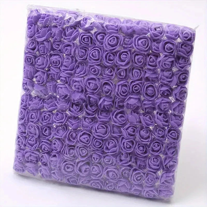 144pcs Mini Red Foam Rose Heads