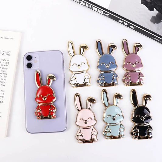 3D Rabbit Ring Buckle Car Phone Stand