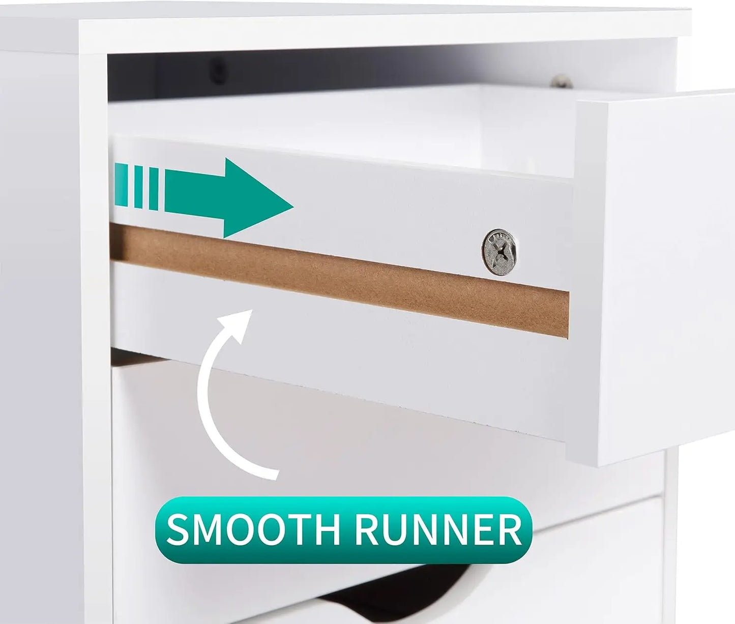 5-Drawer Tall Dresser with Wheels