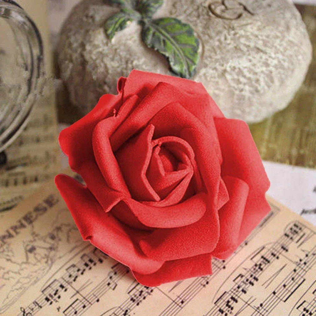 50PCS PE Foam Artificial Rose Flowers