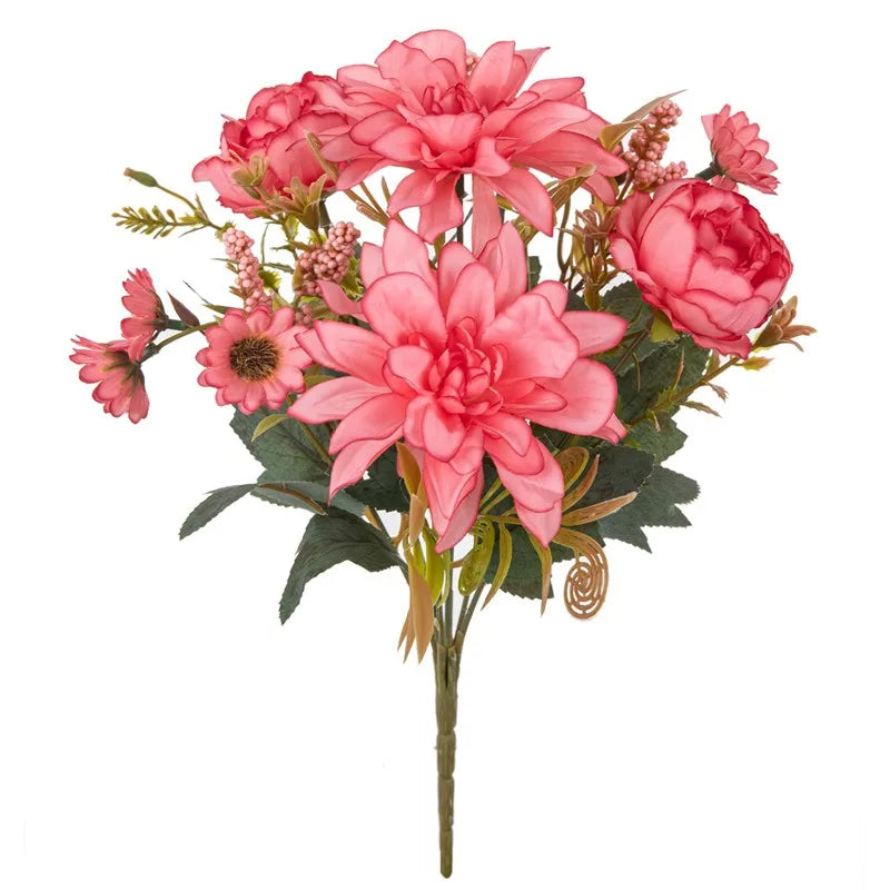 1Pc Artificial Silk Dahlia Rose Daisy