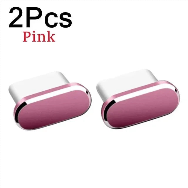 2PCS Type-C Metal Dust Plugs