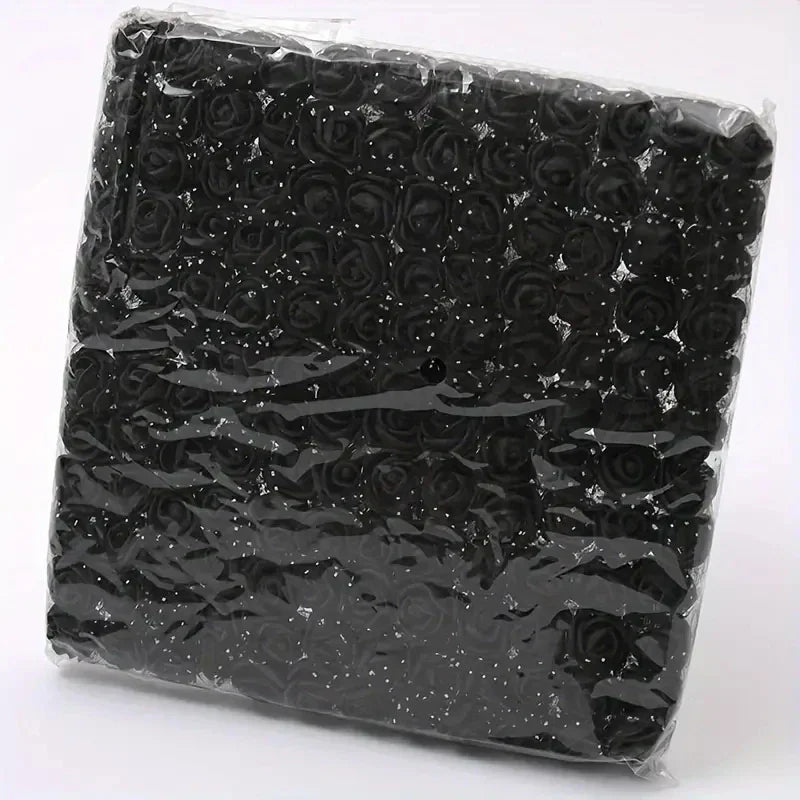 144pcs Mini Red Foam Rose Heads