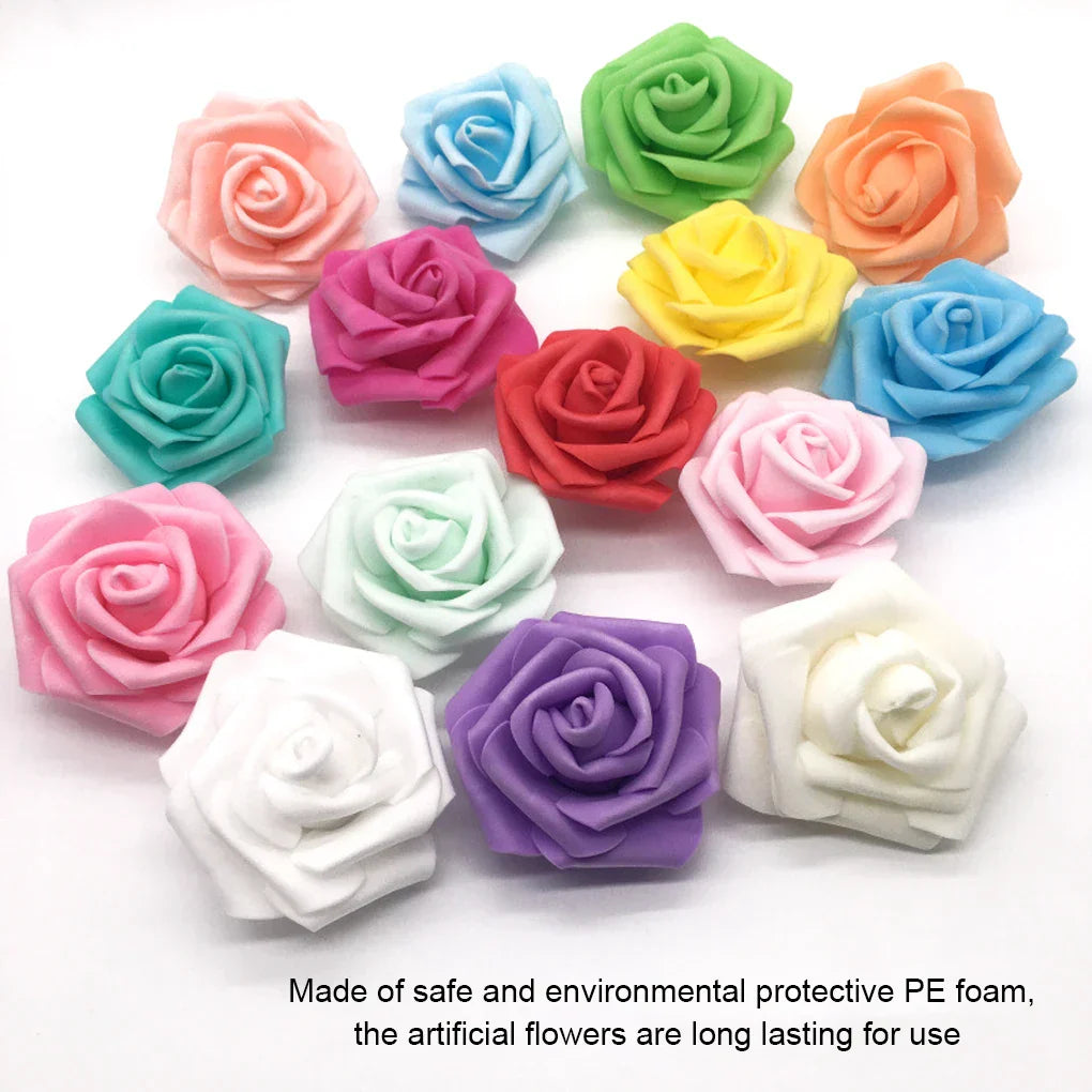 50PCS PE Foam Artificial Rose Flowers