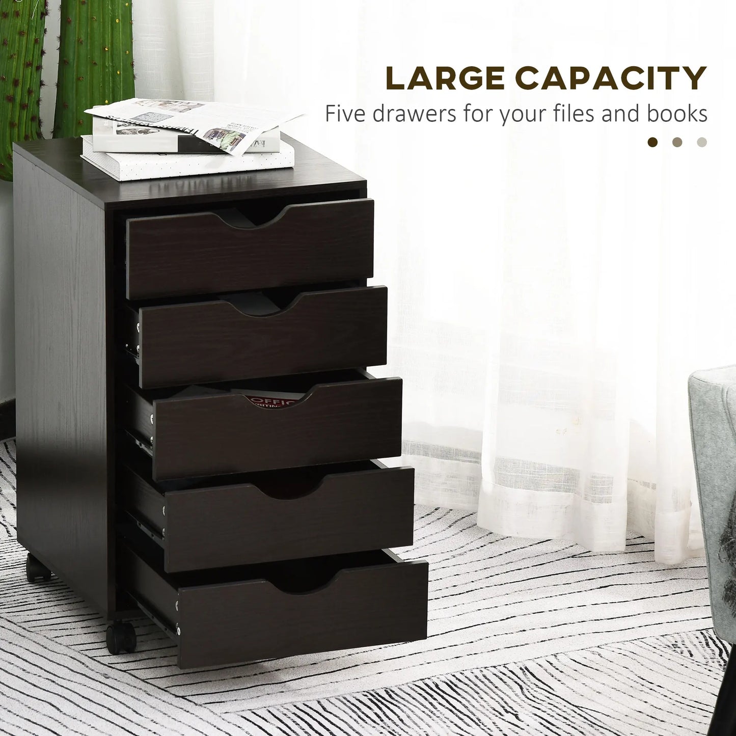 Homcom 5-Drawer File Cabinet