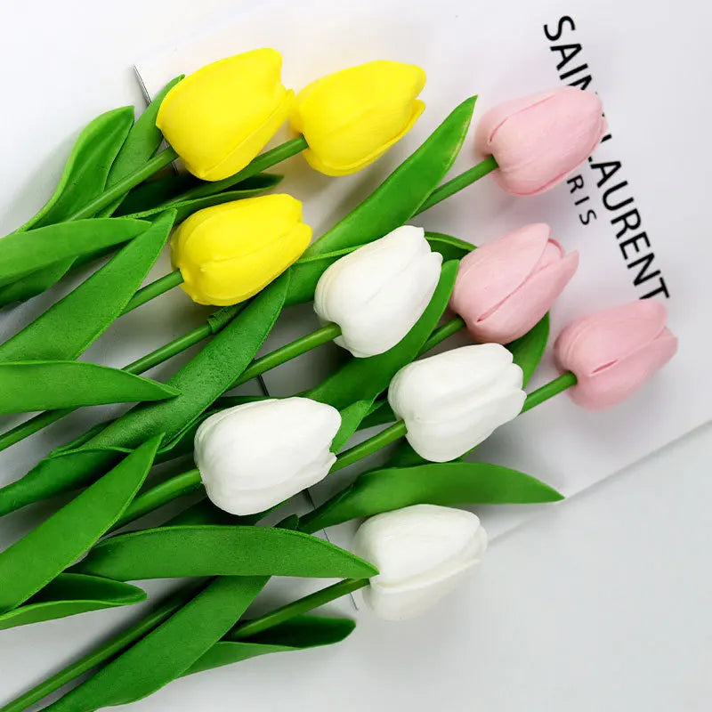 5 Bundles Real Touch Artificial Tulips