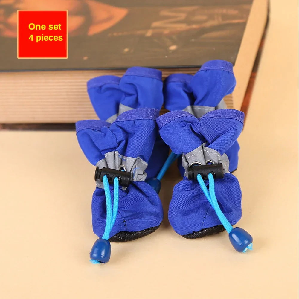 4pcs Water-Resistant Dog Shoes