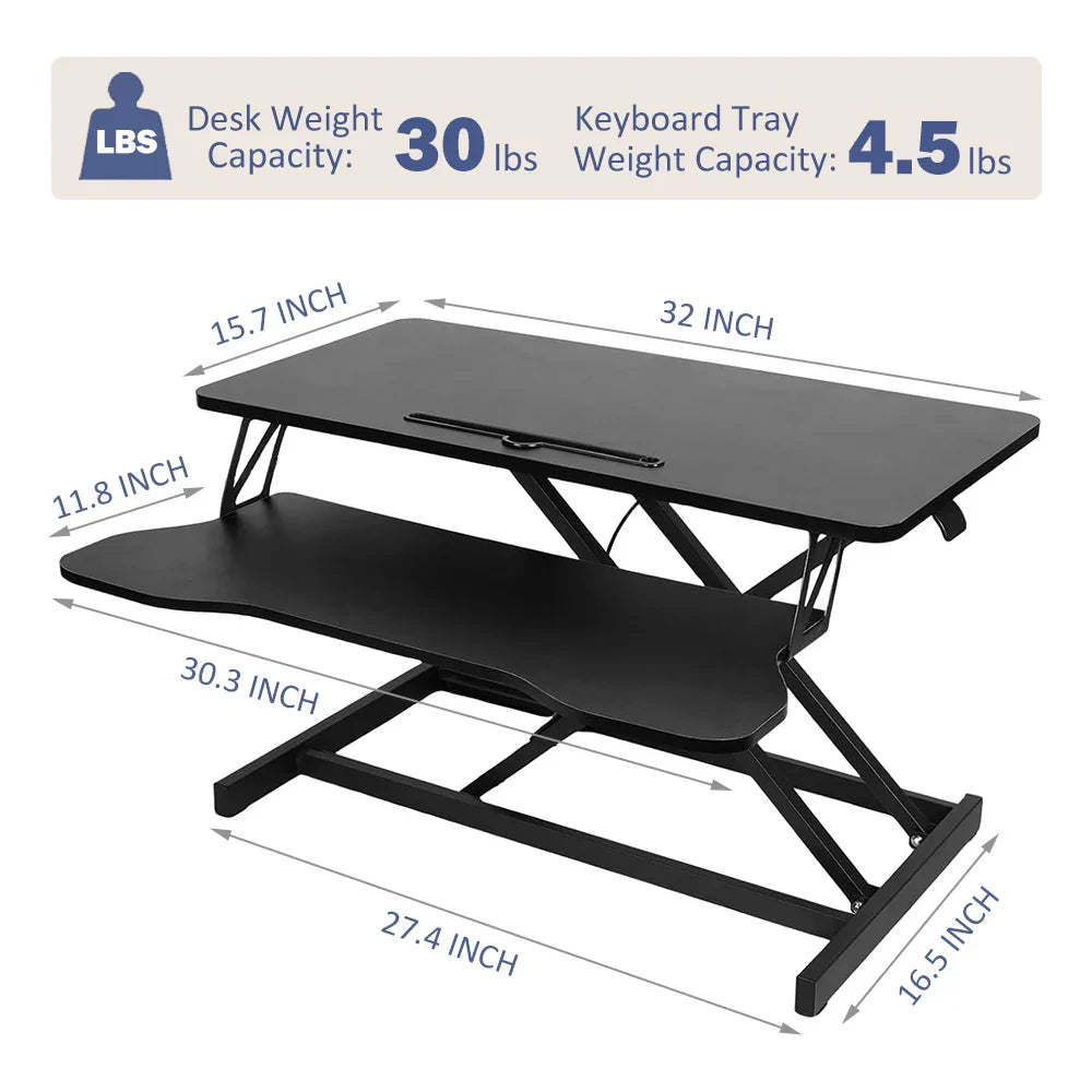 Height Adjustable Desk Converter 32 Inch