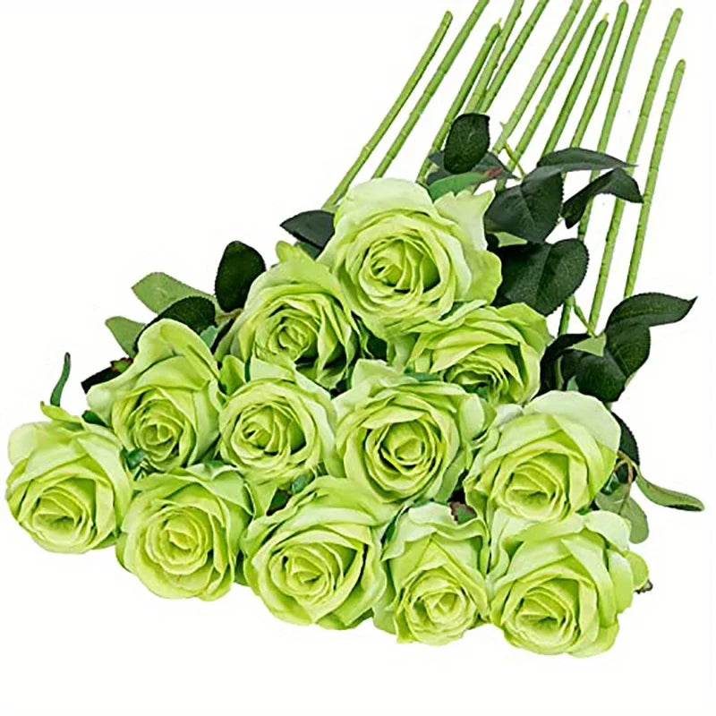 12pcs Artificial Rose Bouquet Décor