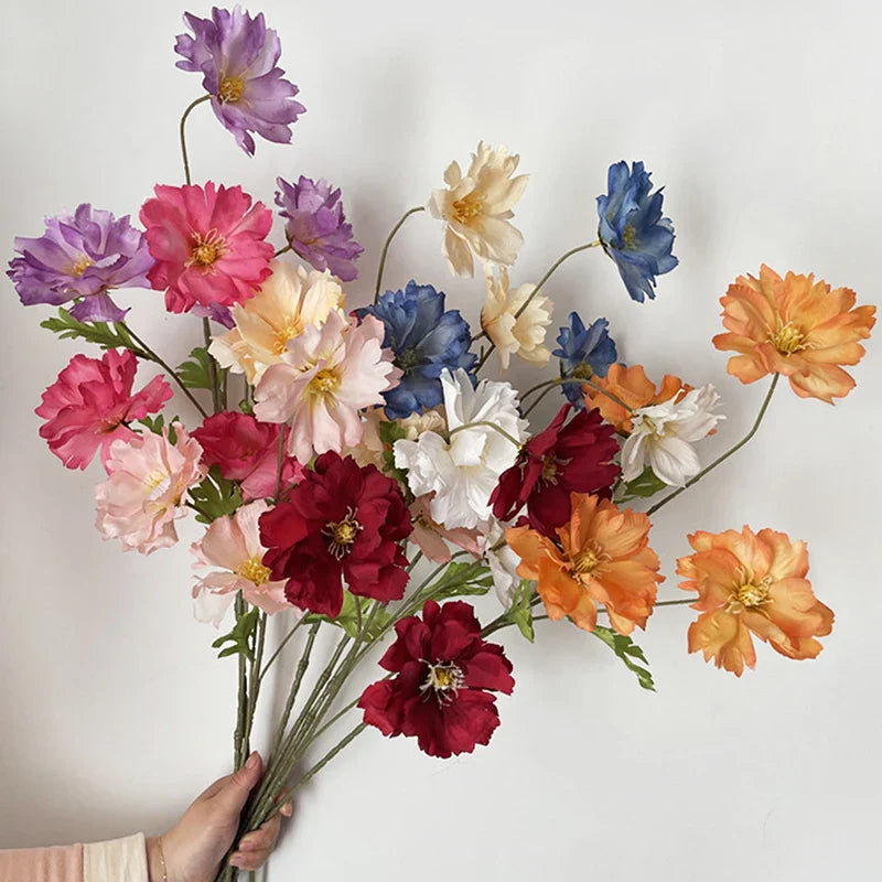 4-Head Silk Flower Bouquet Decoration