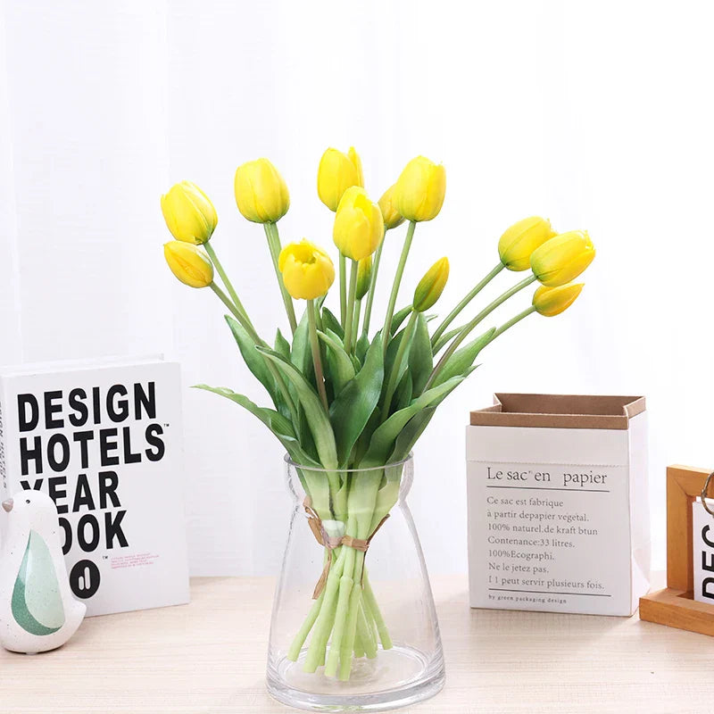 5PCS Real Touch Artificial Tulip Flowers