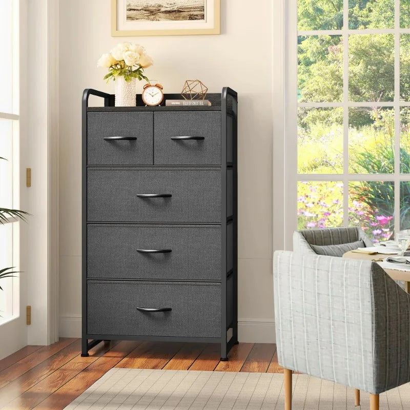 5 Drawer Small Bedroom Dresser