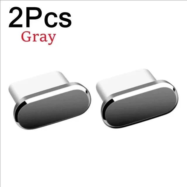 2PCS Type-C Metal Dust Plugs