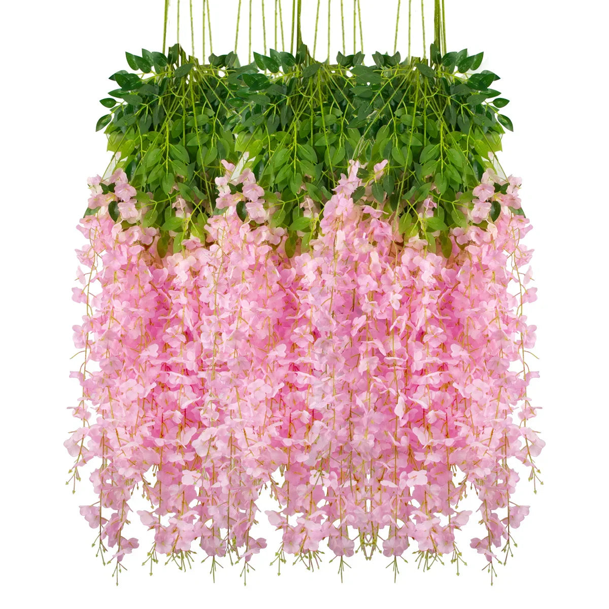 12PCS Silk Wisteria Vine Hanging Flowers