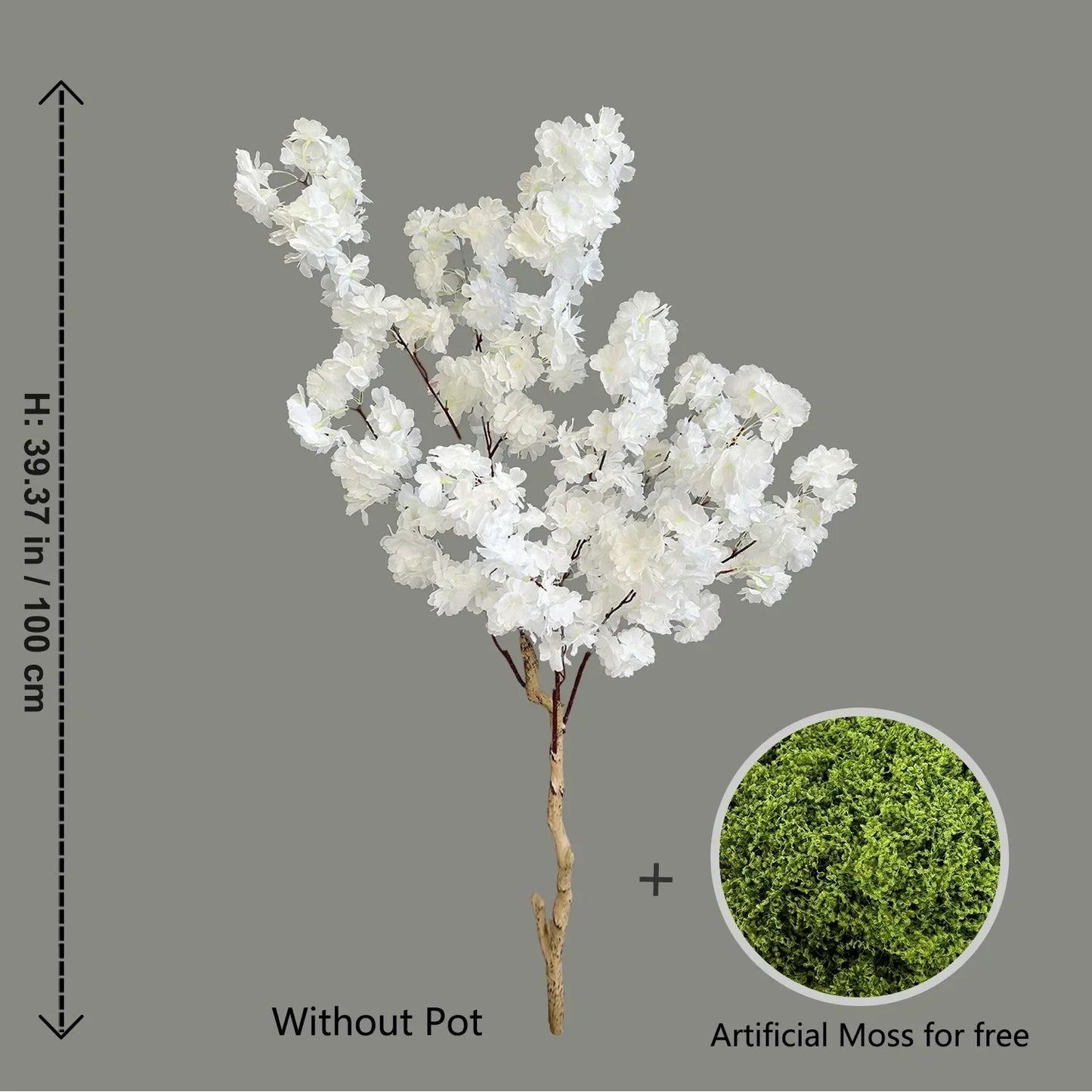 100-220cm Artificial White Cherry Tree