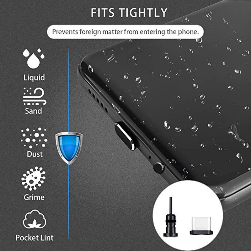 2PCS Type-C Charging Dust Plugs