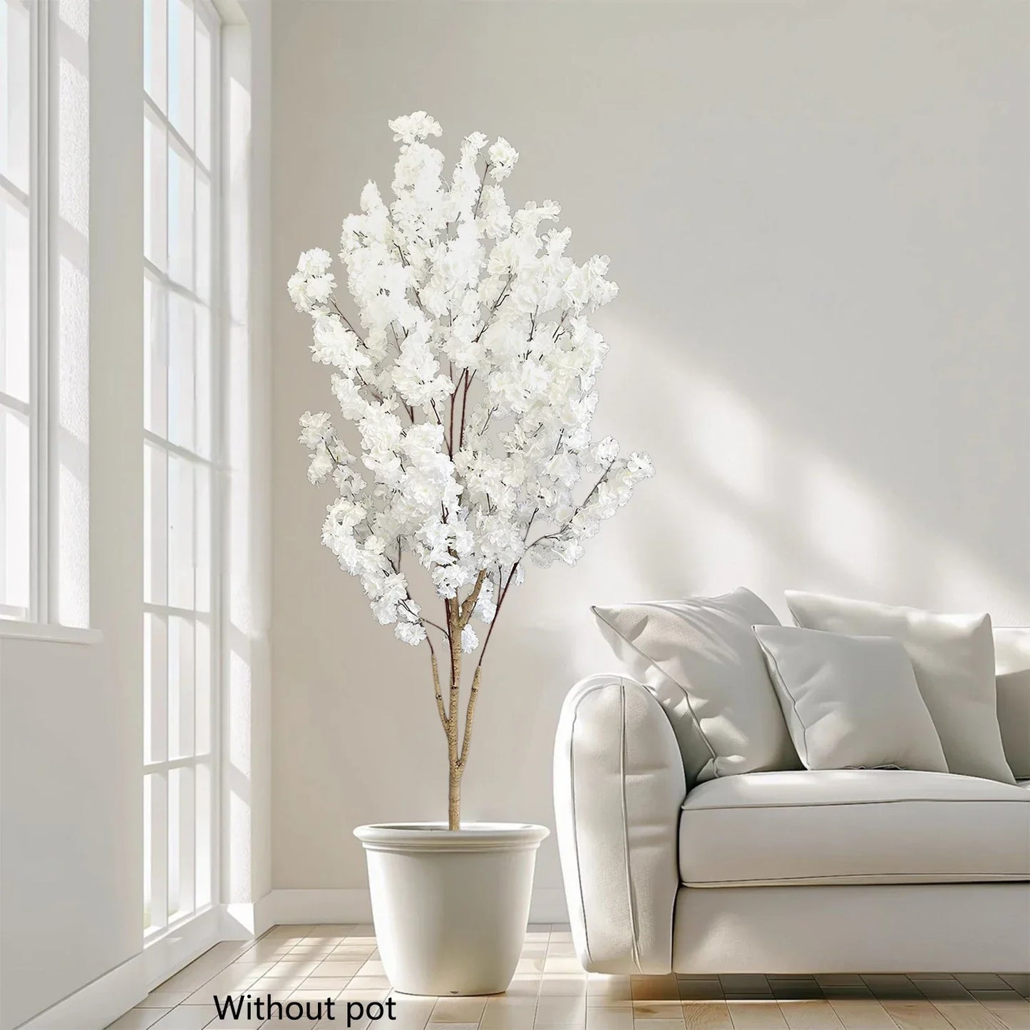 100-220cm Artificial White Cherry Tree