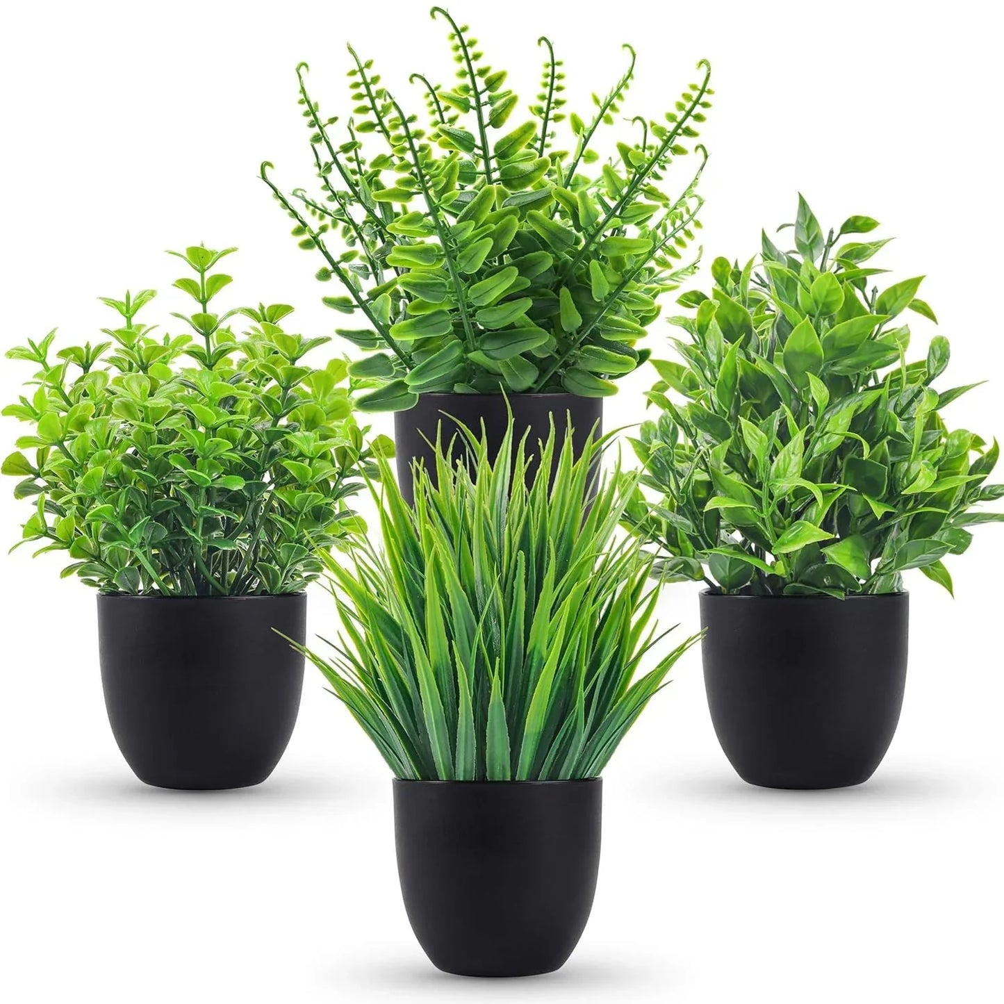 4-Pack Small Artificial Plants Décor