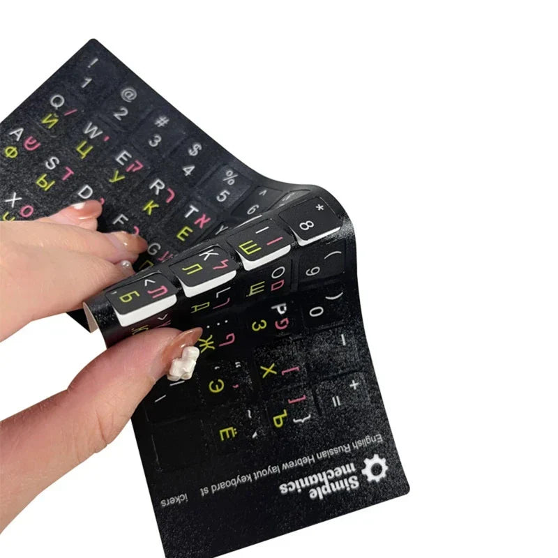 3-in-1 Multilingual Keyboard Stickers