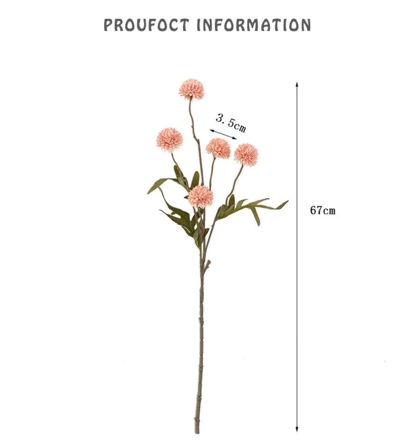 5 Heads Silk Dandelion Flower Bouquet