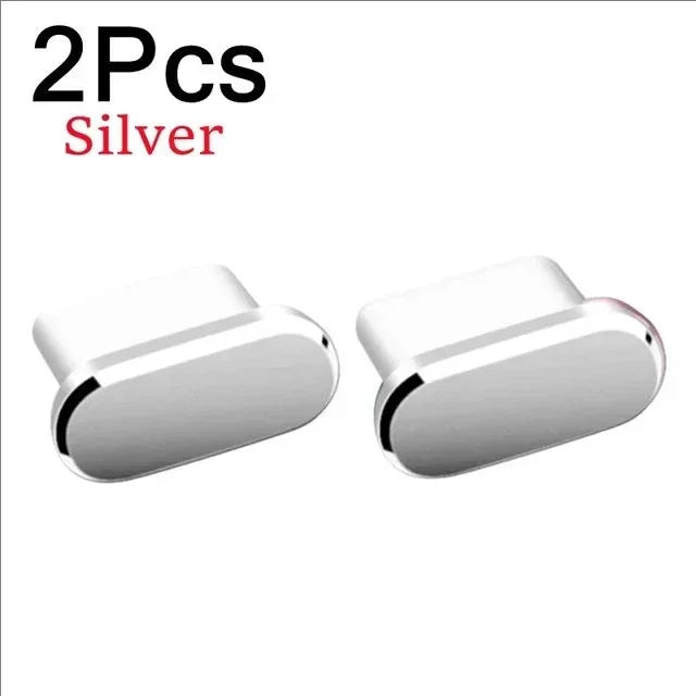 2PCS Type-C Metal Dust Plugs