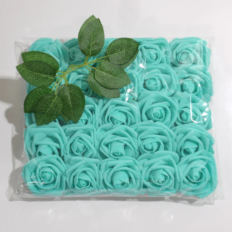 High-Grade White PE Rose Heads