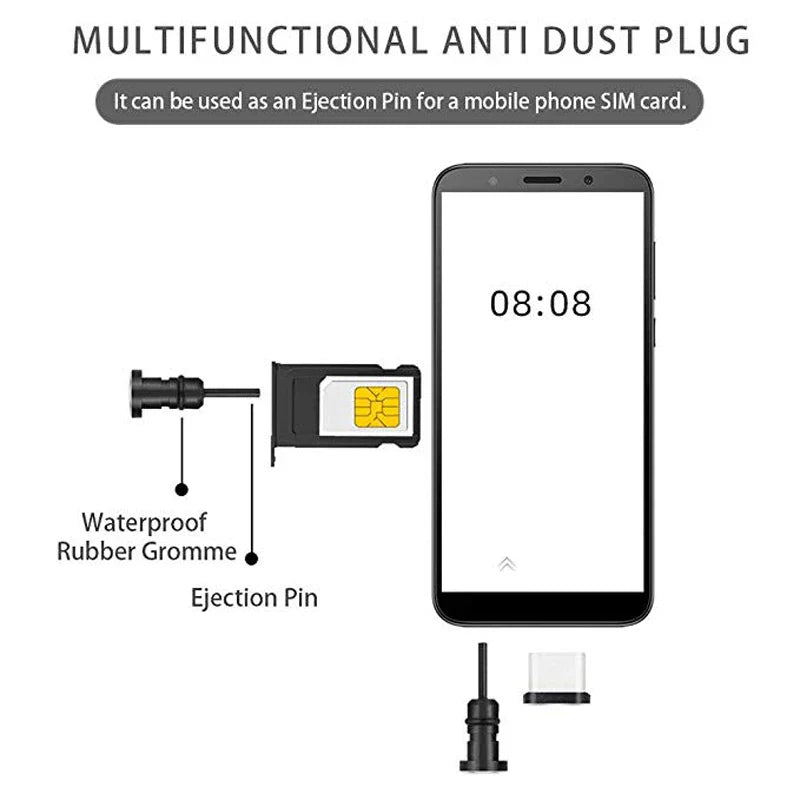 2PCS Type-C Charging Dust Plugs
