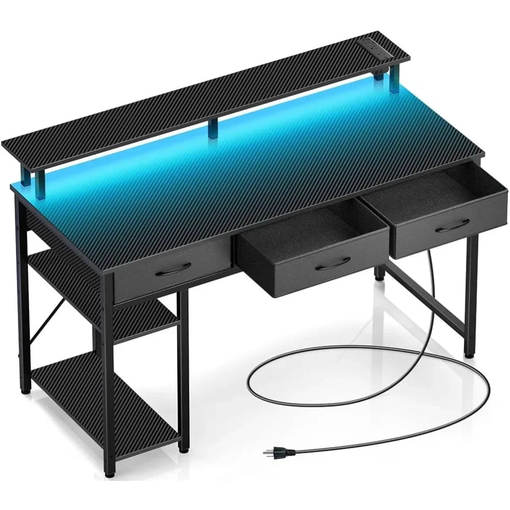 Home Office Desk with Power Outlets
