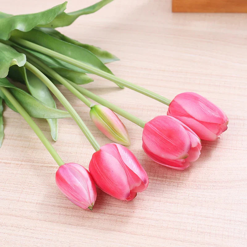 5PCS Real Touch Artificial Tulip Flowers