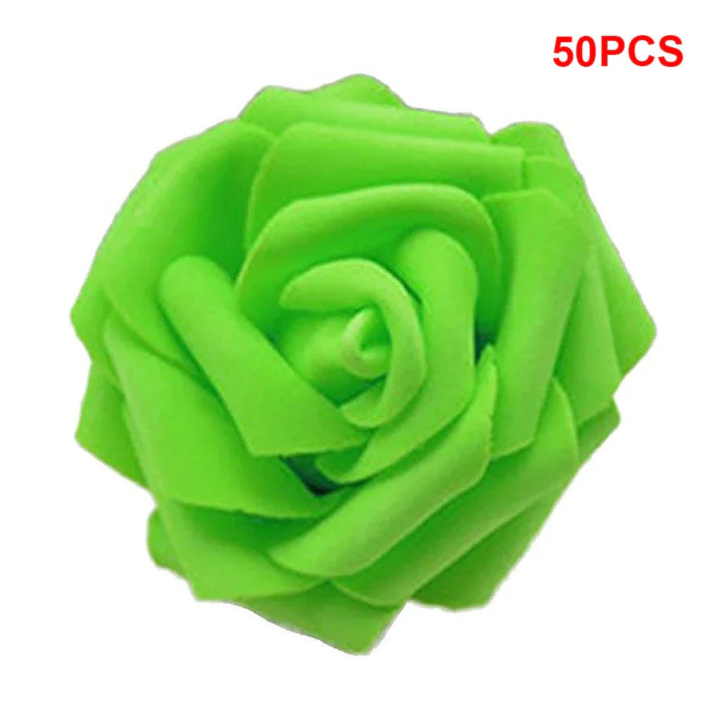 50PCS PE Foam Artificial Rose Flowers