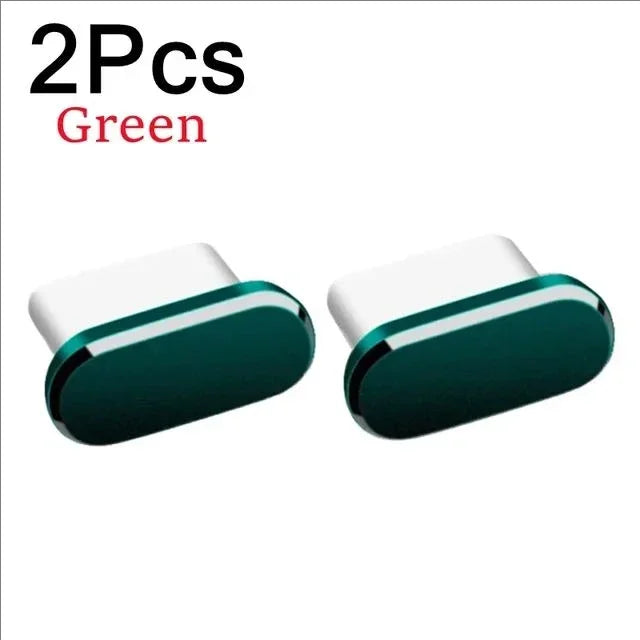 2PCS Type-C Metal Dust Plugs