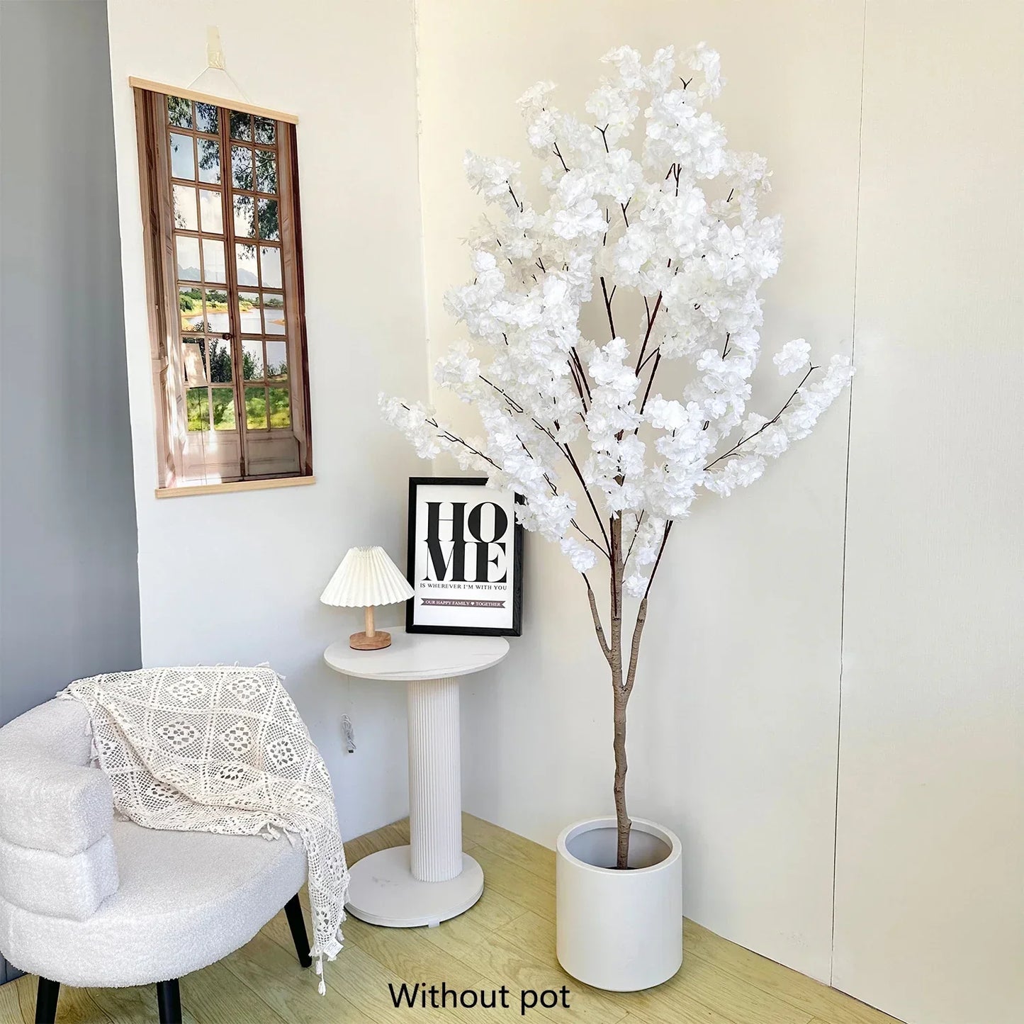100-220cm Artificial White Cherry Tree